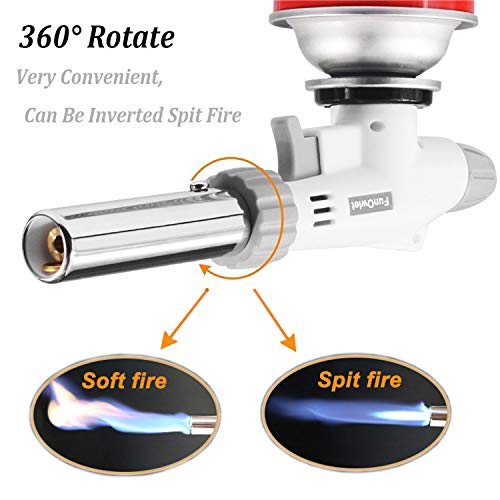 Butane-Torch-Kitchen-Blow-Lighter-Culinary-Torches-Chef-Cooking-Professional-Adjustable-Flame-with-Reverse-Use-for-Creme-Brulee-BBQ-Baking-Jewelry-by-FunOwlet-Butane-Fuel-Not-Included