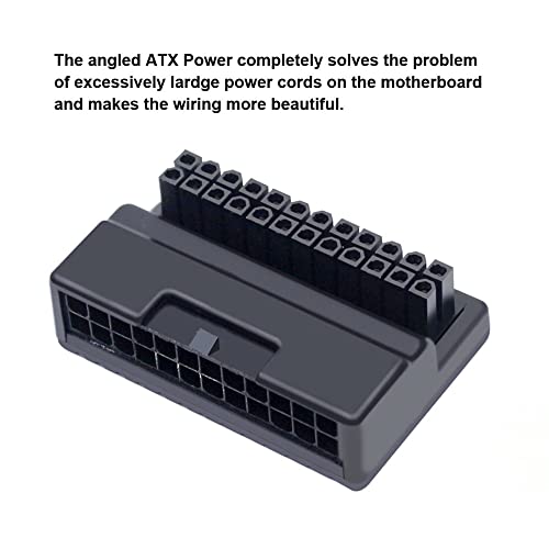 Xiwai Overmold ATX 24pin maschio 90 gradi a 24 pin femmina adattatore di alimentazione scheda madre scheda madre per desktop PC alimentazione - Alimentatore - Immagine 4