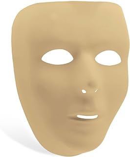 Luxurious Gold Full Face Plastic Mask (6.25