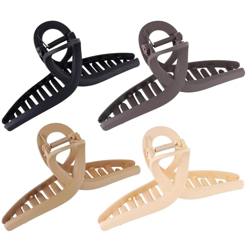 Image of Bakefy-4 pcs Big Hair Claw Clips Butterfly Hair Clips for Women Claw Clips Large Metal Hair Clip for Girls Hair Accessories for Long Thick Hair 4 Pcs