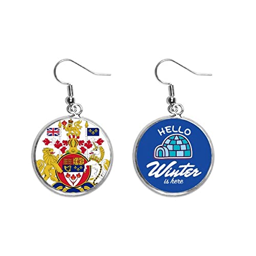 Pendientes de Canadá con emblema nacional joyería de invierno drop colgante elegante