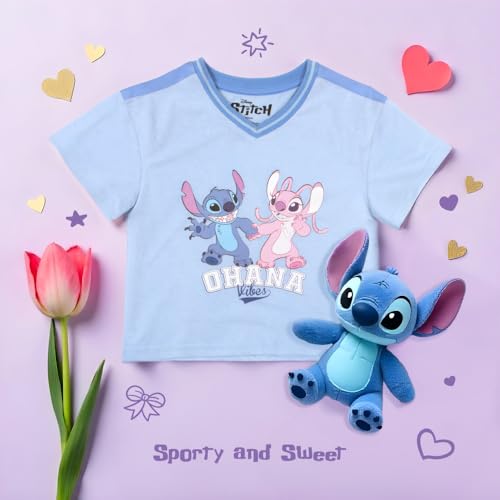 Image of Disney Princess, Lilo and Stitch, Minnie Mouse, Moana and Frozen Girls 2-Piece Sets - Short Sleeve T-Shirt and Skort for Kids