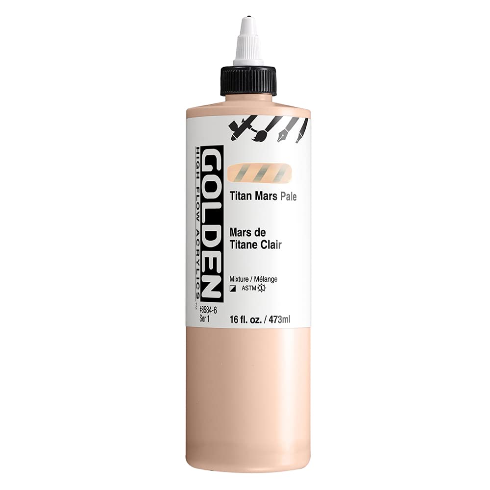 Golden : High Flow : Acrylic Paint : 473ml (16oz): Titan Mars Pale : S1