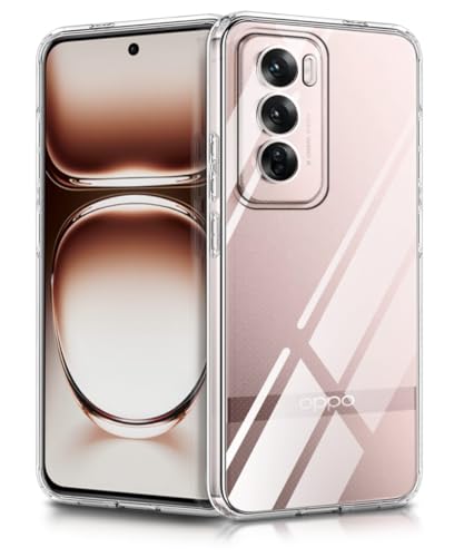 Image of WOW IMAGINE Crystal Clear Transparent Back Case Cover for Oppo Reno 12 5G | Full Device & Camera Protection Shockproof TPU | Flexible Silicone Back Cover Case - Transparent