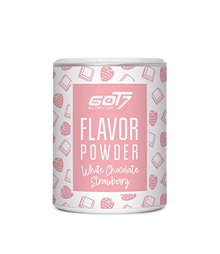 GOT7 FLAVOR POWDER - Poudre aromatisante Arôme hypocalorique pour affiner vos plats - 150 g (Strawberry White Choco-Choco blanc à la fraise) Cover
