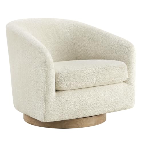 CHITA Swivel Accent Chair, FSC Certified Upholstered Fabric Barre...