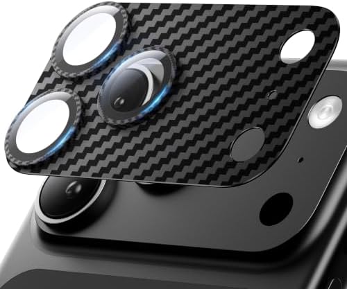 Hoerrye für iPhone 18 Pro Max Kameraschutz,Kevlar-Muster,1 Stück | 12FT stoßsicher, Militärstandard, starke Haftung, 9H+ Panzerglas, Kamera+Display Vollschutz, kompatibel mit Hülle