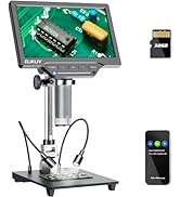 Elikliv EDM201 SE 7" Digital Microscope with 10 Inch Stand - 1200X Coin Microscope with Screen - ...