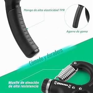 NIYIKOW Hand Grip, Antebrazo Ejercitar, Fortalecedor de Agarre de Manos, Resistencia Ajustable 10-60kg (22-132Lbs), Ejercitador de Manos Antideslizante, para Músicos Atletas
