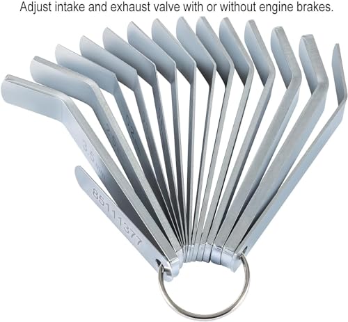 Image of Feeler Gauge Jake Brake Tool Set 88880053 88880052 85111377 Suitable for Volve Mack MP7 MP8 MP10 D12 D13 D16 Engines, Intake and Exhaust Valve Adjustment Kit (14 PCs)