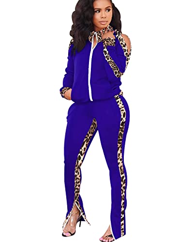 Freizeitanzug Damen Leopard Trainingsanzug Hausanzug Damen Große Größen Loungewear 2Pac Jogginganzug Damen Set Tracksuit Women Zweiteiler 2 Teiler Damen Jogginganzüge Trainingsanzüge Frauen Blau M Freizeitanzug Damen Leopard Trainingsanzug Hausanzug Damen Große Größen Loungewear 2Pac Jogginganzug Damen Set Tracksuit Women Zweiteiler 2 Teiler Damen Jogginganzüge Trainingsanzüge Frauen Blau M