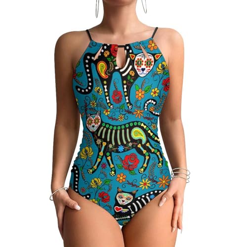 Maillot de bain squelette chat idéal pour vos vacances plage