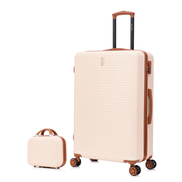 CELIMS - Grande Valise de Voyage + Vanity | Rigide à 4 roulettes Légère Taille Soute 23kg 75cm | Serrure Intégré | ABS | Valise Grande Taille avec 4 Roues...