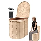 Inodoro Plegable Portátil,Inodoros Portátiles, Asiento de inodoro plegable de viaje con tapa, Asiento de inodoro para coche, accesorios de baño al aire libre para coche, barco, playa, tienda de campañ