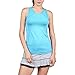 SOFIBELLA UV Colors Womens Tennis Tank Top Blue L
