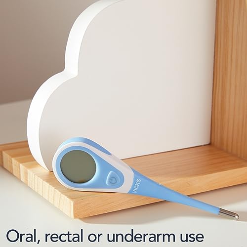 vicks comfortflex digital thermometer accurate color-coded reading in 8 seconds digital thermometer for adults amp children oral rectal or under arm use