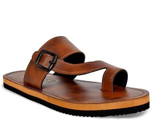 Image of Men's Casual Flip Flops Slippers Lightweight Slip On Sandals with Stylish Solid Design Durable Rubber Sole