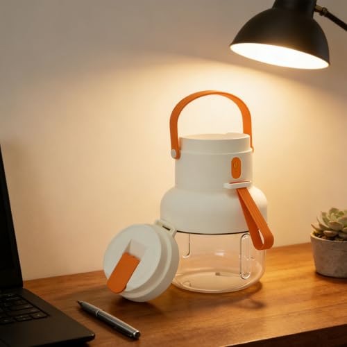 Licuadora portátil recargable de 850ml, mini batidora USB compacta de 40W naranja 6