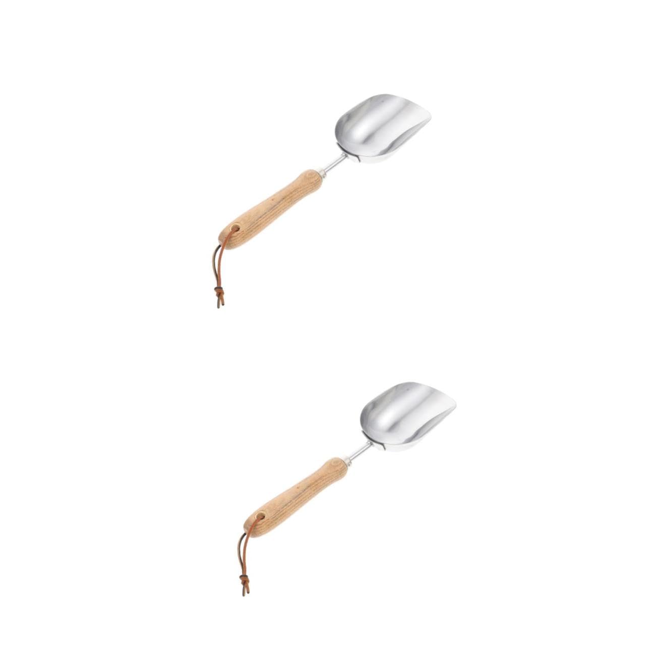 ibasenice 2 Stück Gartenerde Schaufel Scoop Gartenhandwerkzeuge Kompakte Gartenschaufeln Garten Handschaufel faltbar Hochleistungs-Gartenhandkelle Garten -Mini -Werkzeuge Rostfreier
