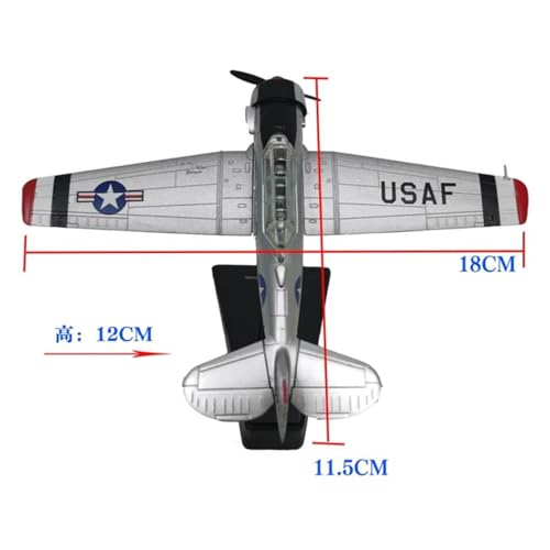 Fighter jet modelo de avión T-6L decorativo para estanterías de despachos y salones 4