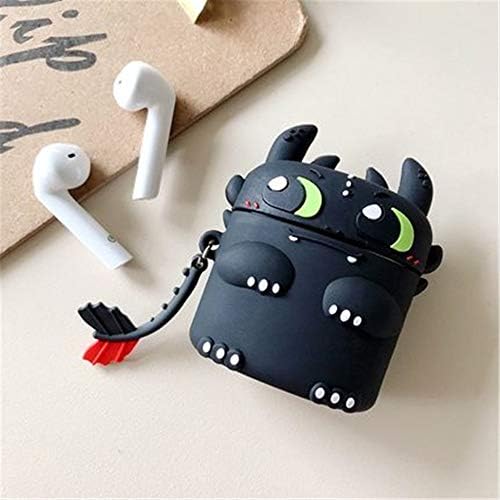 Ztowoto AirPods Case Compatible with Airpods 1/2 Case Silicone Kits Funny 3D Cute Cartoon AirPods Cover for Kids Girls Teens Women Boys (AirPods1/2, Black)