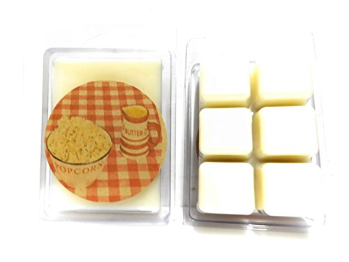 Two Packs Of Buttered Popcorn -3.2 Ounce Pack Of Soy Wax Tarts (6 Cubes Per Pack)- Scent Brick -Wickless Candle Tart Warmer Wax #TOP1