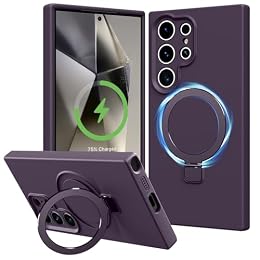 Vanxiliiy for Galaxy S24 Ultra Case Liquid Silicone with Stand, Purple