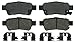 Wagner QuickStop ZD1088 Ceramic Disc Pad Set Includes Pad Installation Hardware, Rear