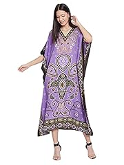 Multicolor Purple Paisley Maxi Kaftan