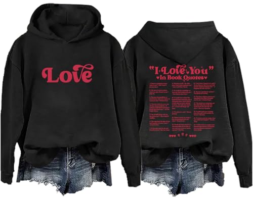 I Love You In Book Quotes Sweatshirt, I Love You In Book Quotes Hoodie, Men'S Women'S Same Style2