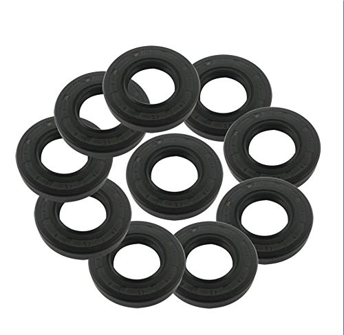 Retén de Aceite del cigüeñal con Tira de Sellado de Goma, 10 Unidades. Junta de Sellado de Aceite Tipo Esqueleto TC, retenes radiales de Eje de Caucho NBR Negro (10 x 26 x 7 mm).