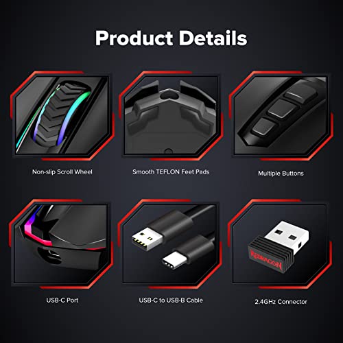 Mouse wireless Redragon Ranger Lite 8000DPI