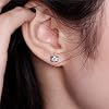 925 Sterling Silver Very Small Simulation Diamond Stud Earrings