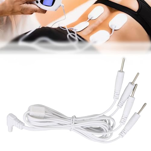 Tens Lead Wires, 2.35mm Electrode Wires for Tens EMS Massage Units, Electrode Units Cable Wires, TENS Unit Replacement Lead Wires Connector Cables for Electrotherapy Instruments