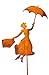 Gartenstecker Mary Poppins Metall Rost Gartendeko Edelrost rostiger Beetstecker (60cm Edelrost)