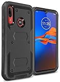 CoverON Heavy Duty Shockproof Tank Series for Motorola Moto E6 Plus Case - Black