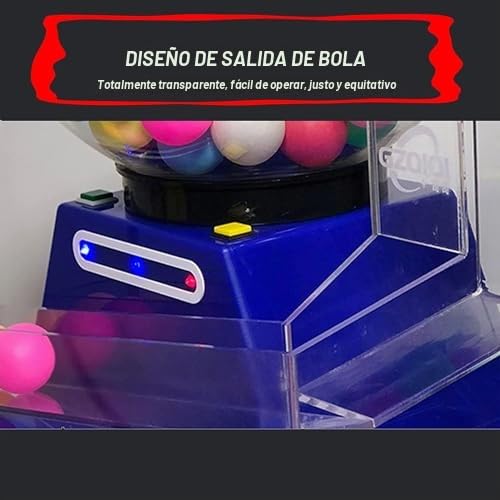 Genérico Juego de Bingo de Lujo con Jaula, Máquina de Lotería Eléctrica, Incluye Bolas y Fichas, Ideal para Grupos Grandes y Fiestas