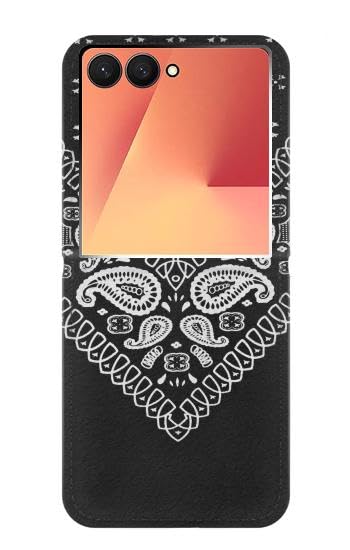Étui Samsung Galaxy Z Flip 7 Bandana Black, protection style urbain cuir