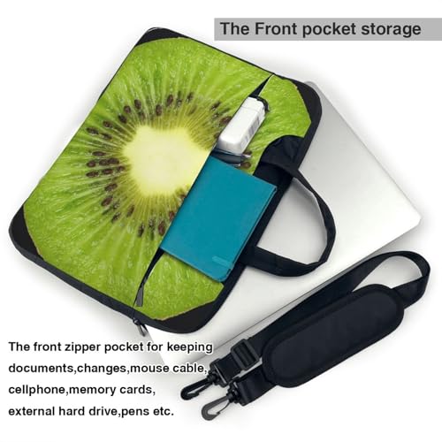 Bolsa para laptop para hombre y mujer Kiwi Slice Print maletín con asa de hombro 4