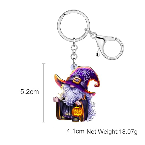 Acrylique Effrayant Halloween Gnome Sorcière Pendentif de Qualité Supérieure