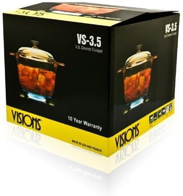 Miniatura 6 de VISIONS 3738 - Olla de vidrio pirocerámico de 3,5 litros con tapa de vidrio, color ámbar