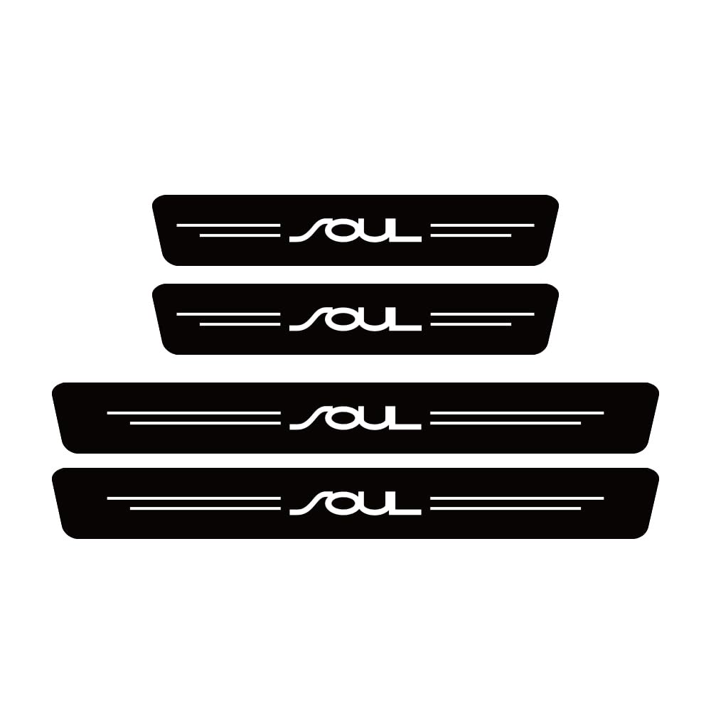 SDYAYFGE 4Pcs Kick Plates Car Door Sill Protector,for kia Soul