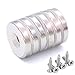 Produktbild 6 Stück Scheiben Magnete 10 KG Zugkraft 25 x 5 mm mit Senkkopf Loch und 6 Schrauben