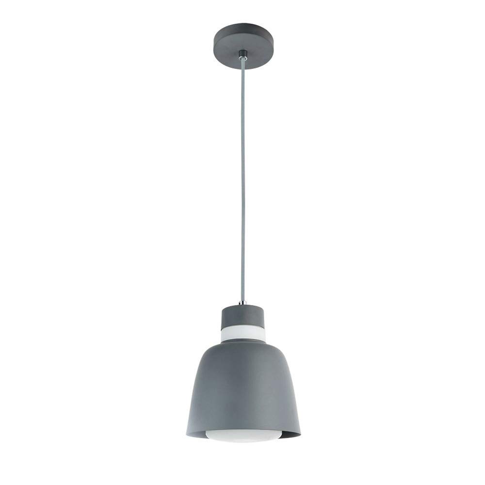 Lustre contemporain en métal jaune et verre givré pour salle à manger
