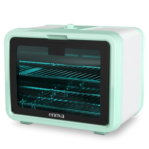 ENNVA UV Light Nail Tool Cleaning Machine - Large Nail Tool Cleaning Box - Multi-Functional Cleaning Cabinet for Phone, Toys, Nail Salon Tool - Green