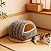 Leefasy Bed, Warm Nest, Winter Cute Cushion, Pet Sleeping Bag for Puppy, Small Dogs, Indoor Cats, L