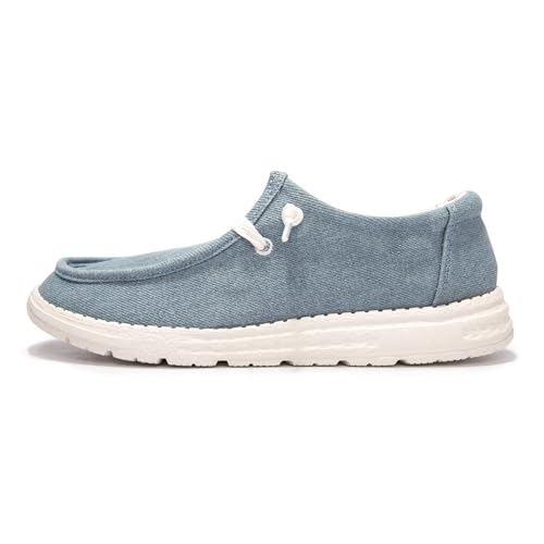 Image of Women's Canvas Loafers, Comfortable Slip-On Walking Shoes