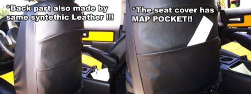 Bmw Z3 (Not M Series) Black/Beige Artificial Leather Custom Fit Front Seat Cover #TOP1