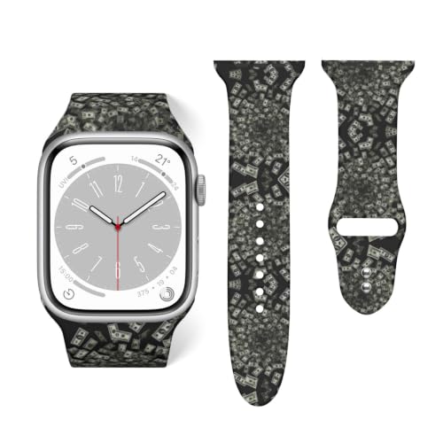 SVEFDOC Women Mens Breathable Dollar Silicone Smart Watch Band