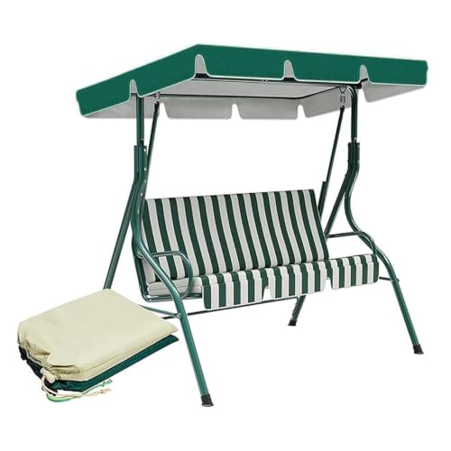 Columpio de jardín exterior GAOXIAO para disfrutar del balcón con toldo ajustable verde 2